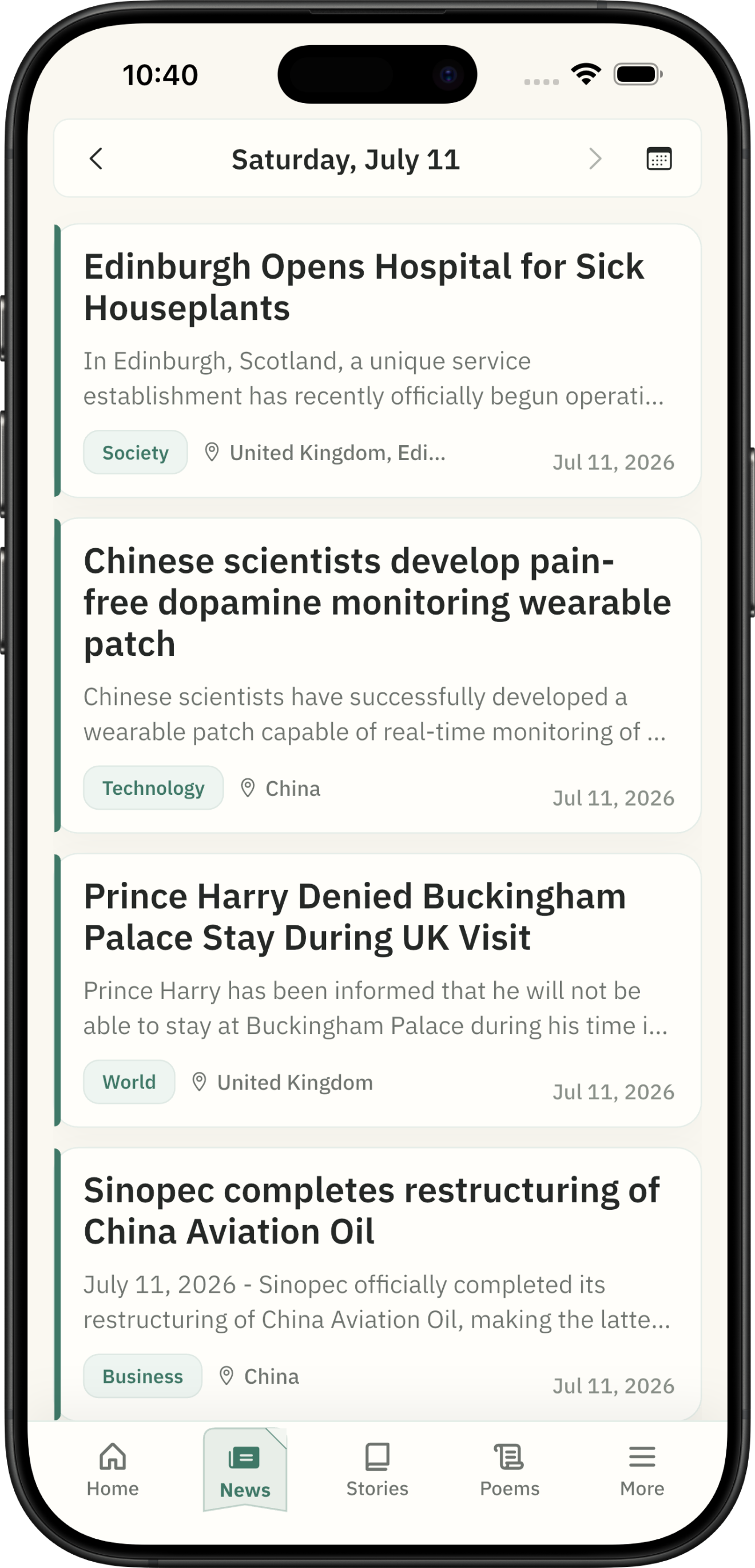 Fresh Chinese news available in beginner, intermediate, and advanced versions